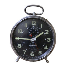 Old Vintage WEHRLE Alarm Clock Commander Repeat 1966's Mechanical Desk Clock #60 picture