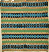 MUSEUM QUALITY Vintage Wool 1910's Oregon City Antique Camp Indian Blanket picture