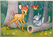 (PRL) WALT DISNEY BAMBI VINTAGE POSTERS PRINT ART POSTER COLLECTION  picture