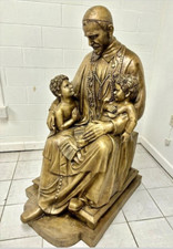 Large Outdoor Bronze Church Statue of St. Vincent de Paul, 60