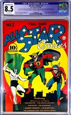 ⭐️All Star Comics #2 1940 CGC 8.5 Gorgeous Top Tier 🙌Lantern BeginsComplete DC picture
