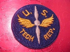 CERTIFIED W.W.2 A.A.F.- U.S. TECHNICAL REPRESENTATIVE PATCH UNUSED 2 3/4  INCH picture