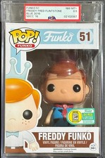 Funko Pop Freddy Funko Fred Flinstone Blue 51 LE 24 Pieces SDCC 2016 PSA 8.5 picture