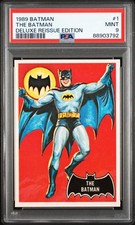 1989 Topps Batman #1 PSA 9 Rookie RC. 1966 Deluxe Reissue. RARE. None Higher. picture