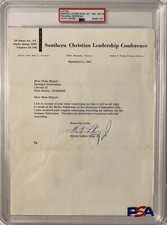Martin Luther King Jr. Signed 1964 Letter - NM-MT 8 - PSA/DNA picture