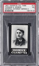 1901 OGDEN'S LTD. TABS GENERAL INTEREST SERIES A #14 THOMAS A. EDISON PSA 7 picture