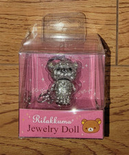 NEW  Licensed Rilakkuma Jewelry Doll Studded Iced Out Pendant Necklace Keychain picture