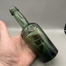 SUPERB EARLY LOOKING VICTORIAN GLASS BEER BOTTLE BROOK & CO LINCOLN 1840S 50S? picture