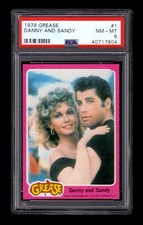 PSA 8 JOHN TRAVOLTA & OLIVIA NEWTON JOHN 1978 GREASE Card #1 HIGHEST GRADED picture