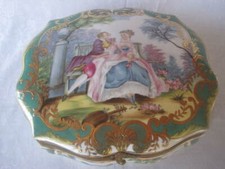 Mid-1800s Louis XIV French Sevres porcelain bronze shatula Jewelry strong box picture