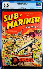 ⭐️Sub-Mariner Comics #2 1941  CGC 6.5 Schomburg WWII Namor Monarch of the Seas picture