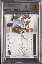 2012-13 UD EXQUISITE COLLECTION AUTOS 12/99 #SJN MICHAEL JORDAN BGS 9 picture