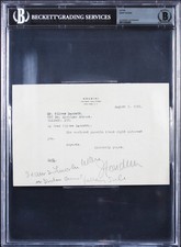 Harry Houdini Signed 5.5x8.25 1926 Letter On Personal Letterhead BAS Slabbed picture