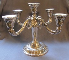 Antique Art Nouveau German 830 Silver Sterling By F. Bahner 5 Light Candelabra picture