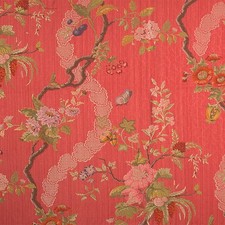 2Y Min. Order  SCALAMANDRE APRILE RED BOTANICAL   RP$598/Y SPECIAL ORDER picture