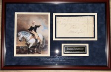 GEORGE WASHINGTON SIGNED DOCUMENT FRAMED certified Authentication Letter picture