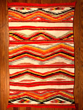 AMAZING NAVAJO DIAGONAL TWILL EYEDAZZLER SADDLE BLANKET,EXCELENT CONDITION,C1885 picture