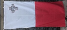 Large Malta GC George Cross Flag 6ft x 3ft Panel Sewn & Appliquéd 180cm picture