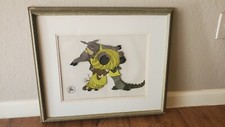1971 Disney Hand Painted Original Film Cel Movie Bedknobs and Broom Sticks Rhino picture