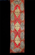 MUSEUM ITEM: ANTIQUE 19TH C. OTTOMAN ISLAMIC TAPESTRY SILK & METALLIC 70