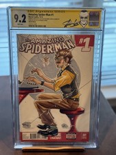 Amazing Spider-Man #1 CGC Stan Lee SIGNED YOUNG STAN TYPEWRITER HOMAGE MARVEL picture