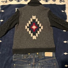 RRL Knit Jacket Leather Denim Pants American Casual Boots Lvc Etc. Men Rare Ralp picture