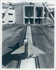 1966 Press Photo Model of Lockheed SST Plane Testing picture