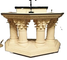Pulpit Custom Made Corinthian : Sturdy Excellent Cond ; Absolutely 1 Of A Kind picture