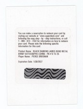 Pierce Brosnan 2024 Upper Deck Black Diamond James Bond Metal Auto /25 Q1887 picture