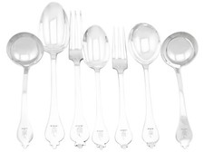 Antique and Vintage Sterling Silver Canteen of Cutlery for Twelve Persons 1900s picture
