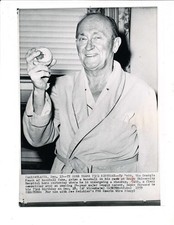 Ty cobb 1959 Wire Photo of him in emery hospital 73rd birthday ba picture