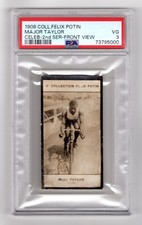 PSA 3 MAJOR TAYLOR 1908 Felix Potin Card FRONT VIEW VARIATION picture