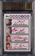 2008-09 TOPPS CO-SIGNERS #RPQBLLA BEASLEY/LOVE/LOPEZ/ALEXANDER BGS 9.5 picture