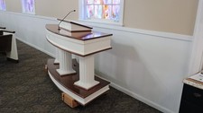 Custom Pulpit Corinthian style oak beautiful hand made church furniture picture