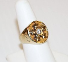 NCOA Non-Commmissioned Officers Academy 14k Gold & Diamond Class Ring 20g sz 8 picture