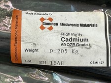 27 Kg Cadmium Metal 99.9999% 6N Ultra-Pure High Purity Ingot Factory Sealed picture