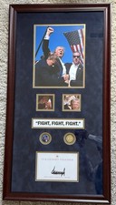 Custom Framed, #1 Of 54 Signed Donald Trump “Fight, Fight, Fight.” Memorabilia  picture