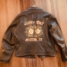 RRL Limited Edition Leather Jacket Men Rare Ralph Lauren Model Limited Edition V picture