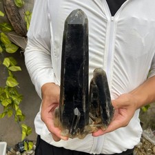 3.8lb Natural Smoky Black Quartz Crystal Cluster Raw Mineral Specimen healing picture