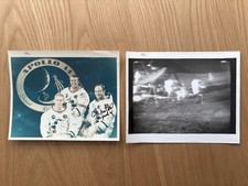 NASA Apollo 14 OLYMPICS ON THE MOONVINTAGE Signed A Kodak Paper Photos LA28 picture