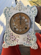 Ansonia Clock Company Royal Bonn La Moosella Porcelain Clock picture