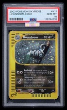 Pokemon 2003 Houndoom Skyridge Holo #H11 PSA 10 Gem Mint Swirl 🐈‍⬛ 💎 - POP 75 picture