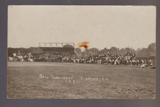 Tiskilwa ILLINOIS RPPC 1908 BASEBALL GAME UNDERWAY Stadium Park TOURNAMENT IL picture