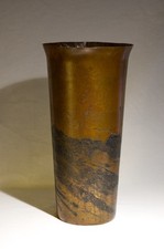 Rare Antique Copper Vase Jessie M Preston Art Nouveau 15 Inch 1904 picture