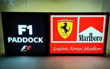 RARE 1990’s FERRARI ILLUMINATED DEALER SIGN F1 PADDOCK DEALERSHIP GARAGE SIGN picture