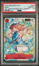 One Piece TCG Chinese Nami OP01-016 1st Anniversary AA PSA 10 - Serial  picture