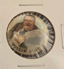 1909 Possum Billy William Howard Taft Political Button picture