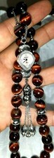 Montega Geneve 18k Diamonds tassel watch red Tiger's Eye Tasbih Rosary 87g RARE picture