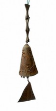 Vtg Paolo Soleri Cosanti Bronze 9” Wedding Bell Large 2-Face Hallmark. 26” picture