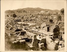 GA315 Approx 1920s Original Underwood Photo RUINS OF TEMPLE OF ZEUS AT OLYMPIA picture